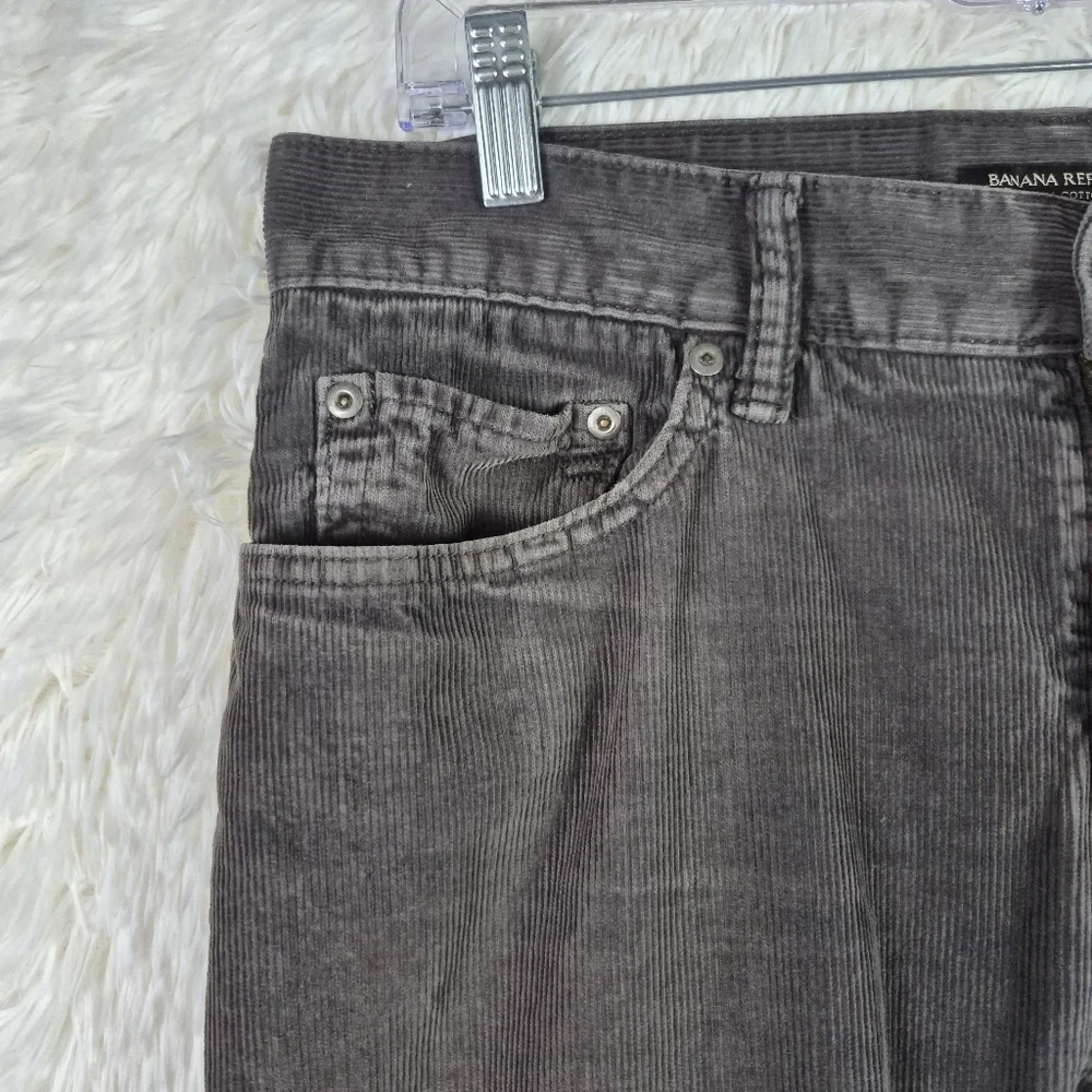 Banana Republic Pants Mens 32x30 Gray Corduroy Pima‎ Cotton Straight Leg Retro